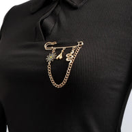 Snake Flower Brooch | Vintage Drop Lapel Pin for Blouses