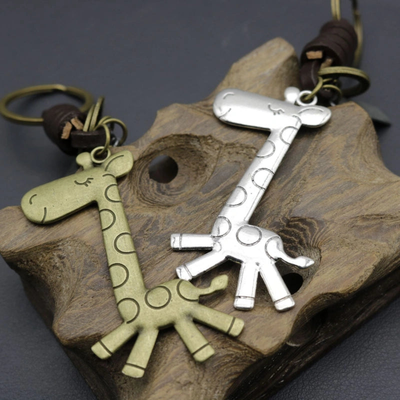 Custom Deer Key Fob | Braided Leather Vintage Keychain