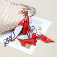 Dachshund Keychain | Korean Style Tassel Charm for Bags