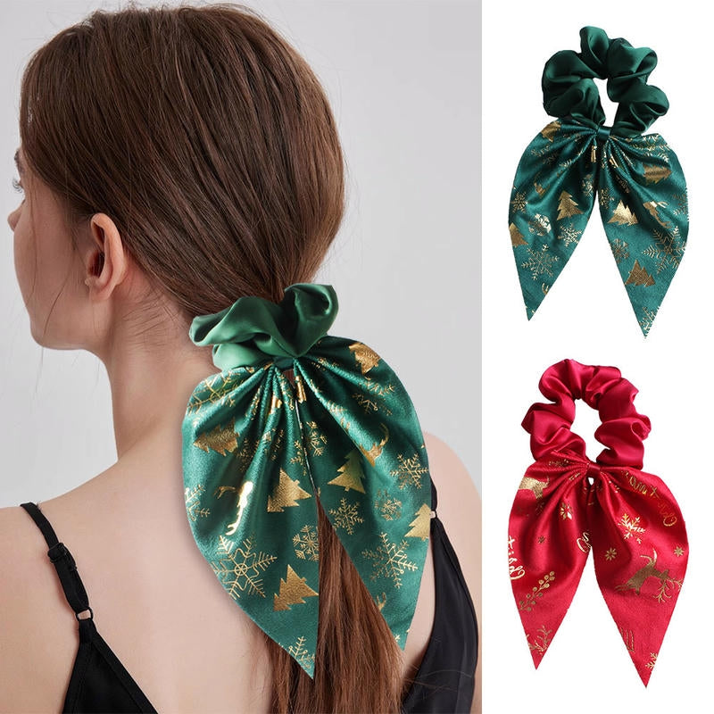 Bow Scrunchies for Christmas | Hair Ties for Women & Girls
