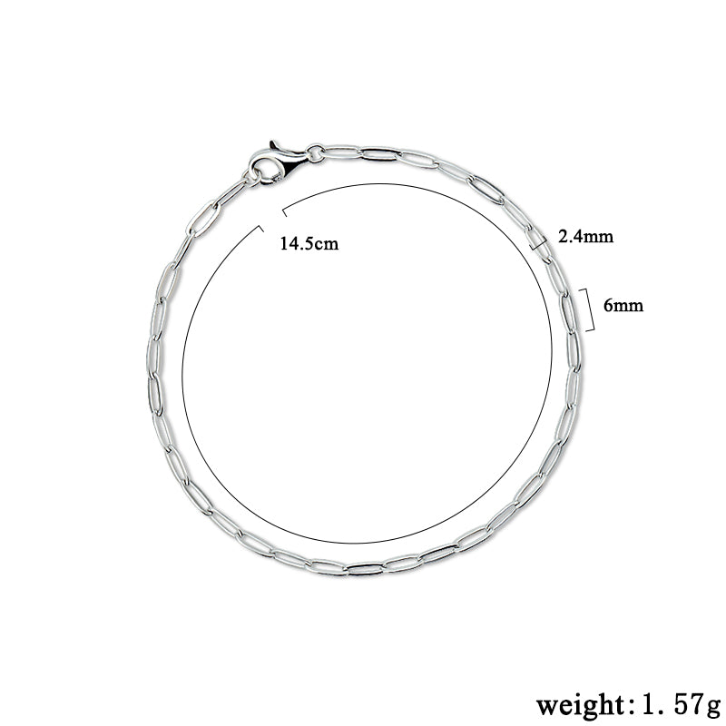 Dainty Paperclip Bracelet