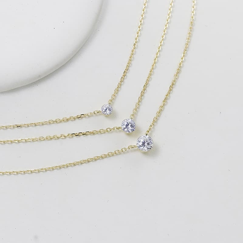 Minimalist Moissanite Chain Necklace GS2621