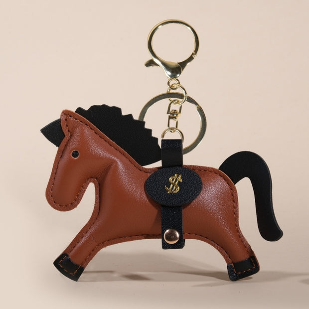 Money Horse Keychain | Fashion PU Leather Bag Charm & Gift