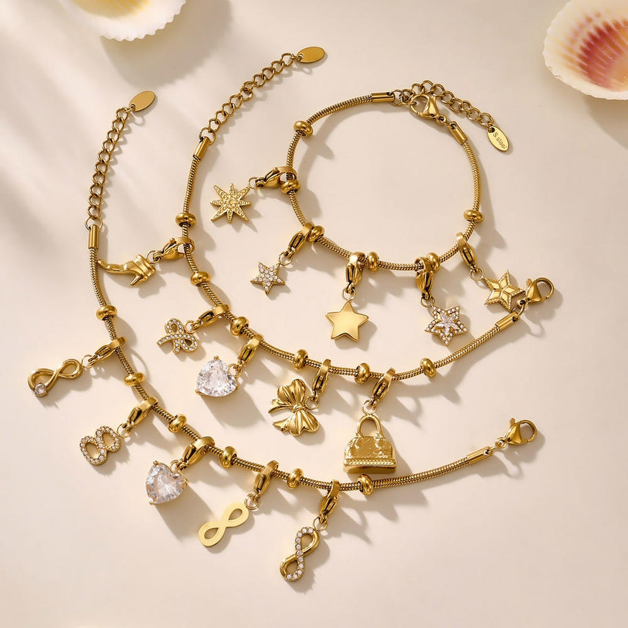DIY Jewelry Multi Pendant Steel Necklace Bracelet Accessory