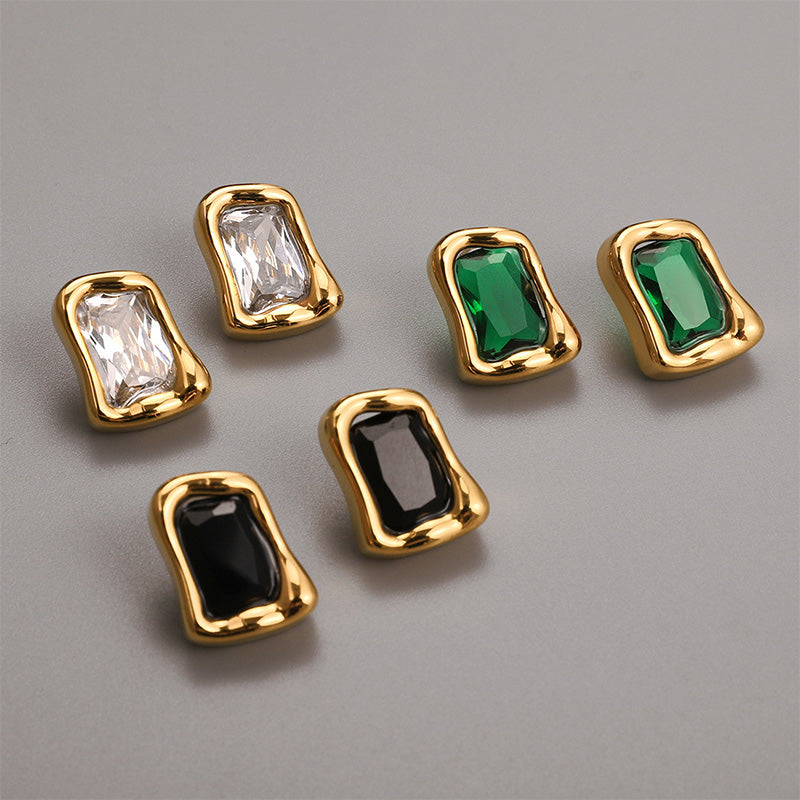 Hypoallergenic Zircon Stud Earrings JXE0107004