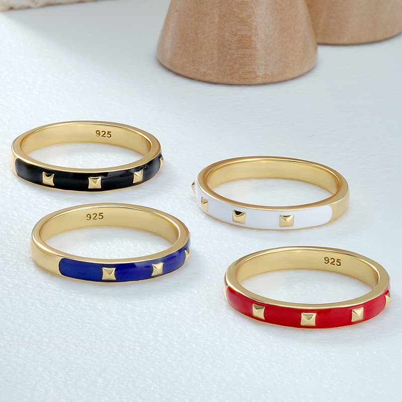 Red Enamel Ring