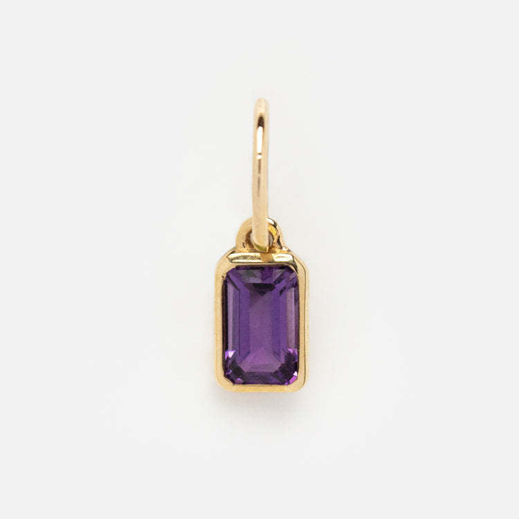 Square Shape 12 Birthstones Pendant Colorful Zircon DIY Charm
