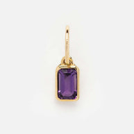 Square Shape 12 Birthstones Pendant Colorful Zircon DIY Charm