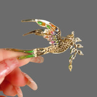 Swallow Brooch | Chinese Enamel Pin | Elegant Vintage