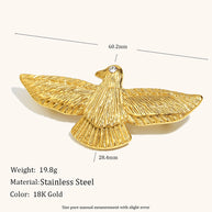 Songbird Brooch | 18K Gold Plated Stainless Steel Elegant Pin