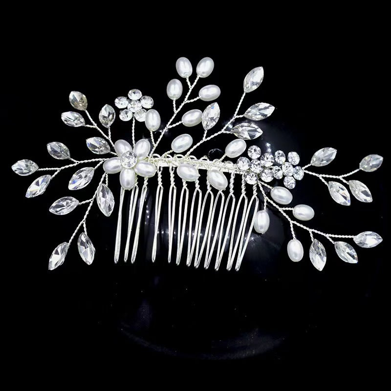 Pearl Flower Bridal Hair Comb |  Wedding Hair Accessory