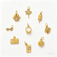 Bear Earphone Shoe Buckle 18K Gold Steel JX26041252GK