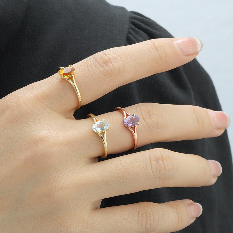 Oval Brazil Amethyst Ring
