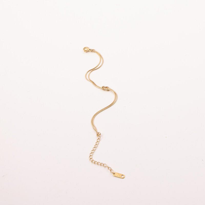 Double Layer Know Snake Chain Bracelet