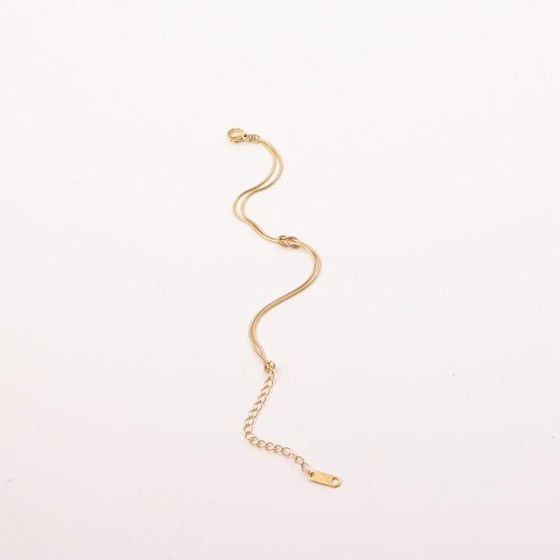 Double Layer Know Snake Chain Bracelet