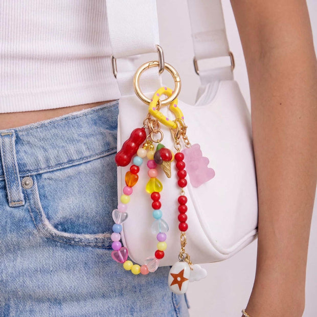 Dopamine DIY Colorful Beaded Bag Keychain Charm JX26032073GK