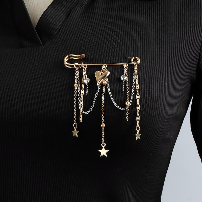 Celestial Bear Brooch | Functional Lapel Pin for Suits