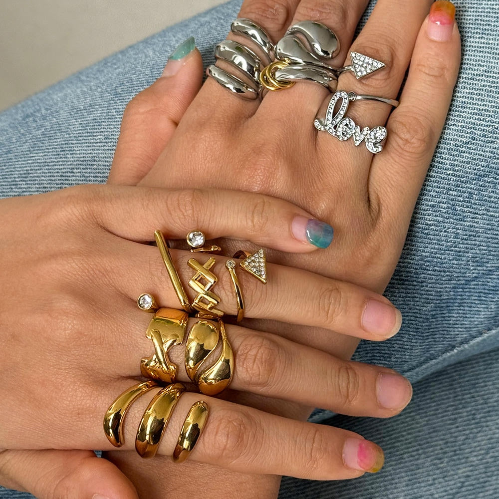 Stainless Steel Ring | Non-Tarnish Luxury | Women's Gift