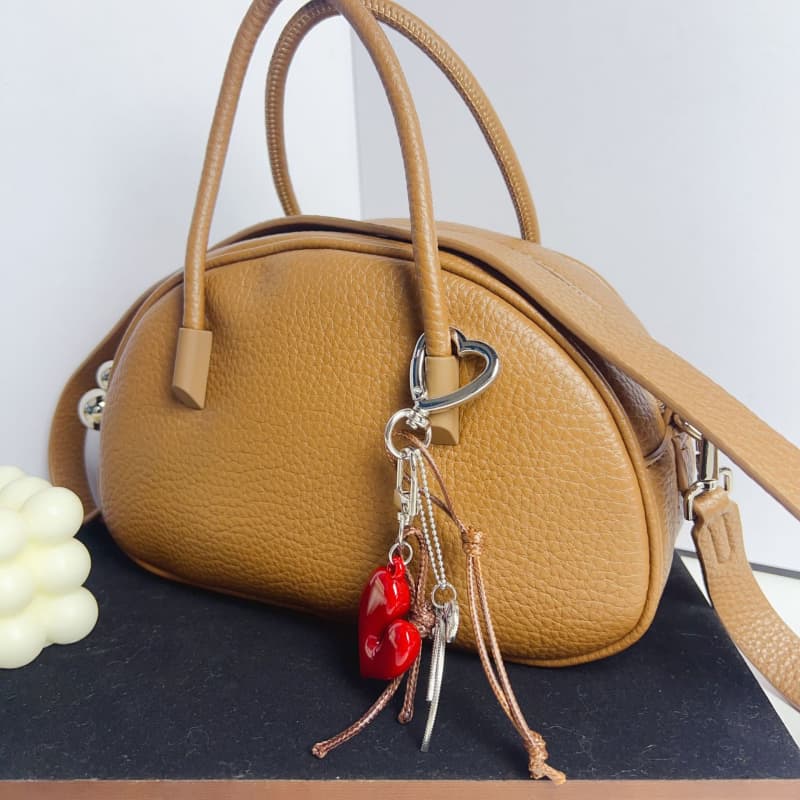 Red Heart Pearl Bow Bag Charm JNJ0194