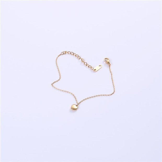 Tiny Heart Chain Bracelt