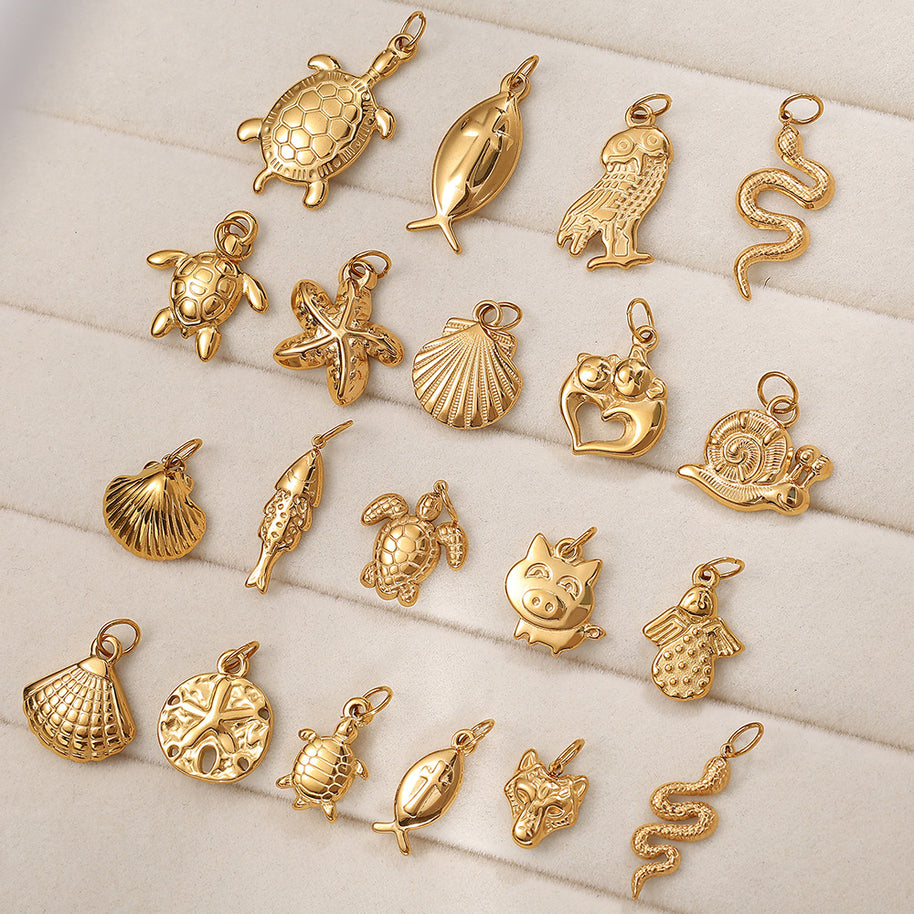 European Sea Life Pendant Turtle Dolphin Tuna DIY Jewelry