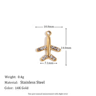 Minimalist Heart Shape Pendant Steel 14K Gold Plated Women
