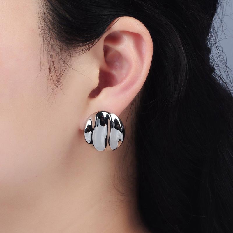 Ripple Stud Earring JSE010007