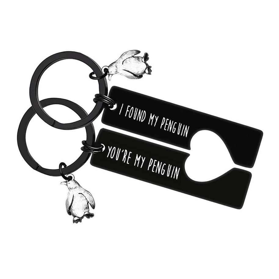 Flower Puzzle Keychain | Heart Set | Engrave Steel Gift