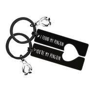 Flower Puzzle Keychain | Heart Set | Engrave Steel Gift