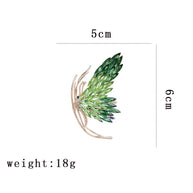 Green Butterfly Brooch Vintage Pin | Unisex