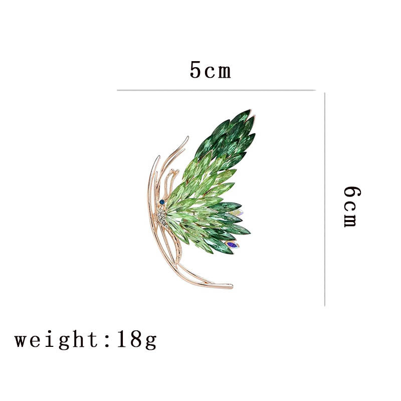 Green Butterfly Brooch Vintage Pin | Unisex