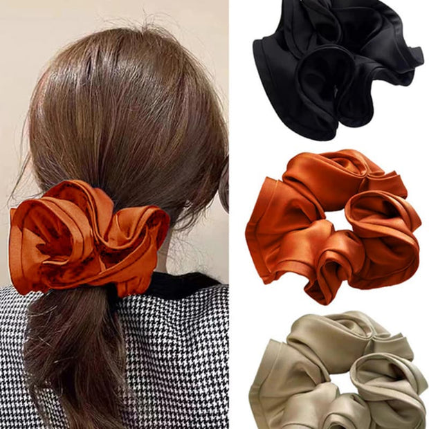 Brown Satin Hair Tie JBLF01