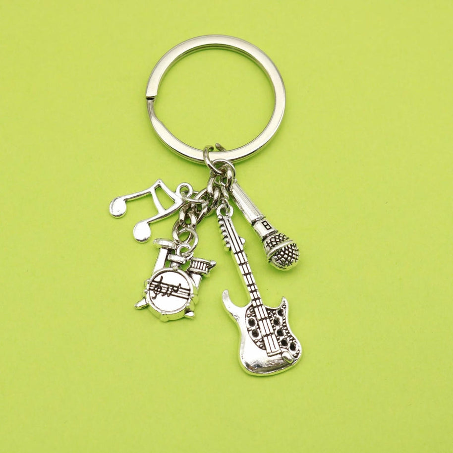 Guitar Keychain | Music Instrument Charm | Rock Gift