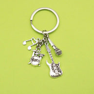 Guitar Keychain | Music Instrument Charm | Rock Gift