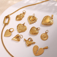Stainless Steel Heart Pendant DIY Accessory Tarnish Resistant