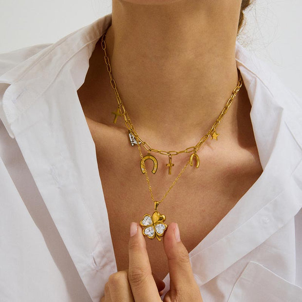 Multiple Charm Necklace Chain