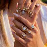 CZ Geometric Ring