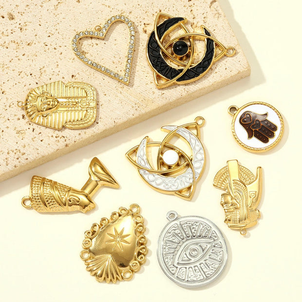 Fatima Hand Pendant | Ethnic Egyptian Pharaoh Steel Charm