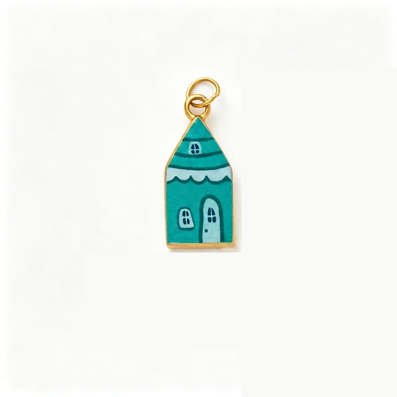 Charm 18K Gold House Print Footwear Decoration JX26041257GK