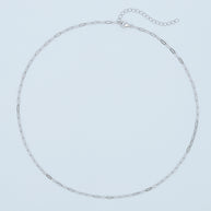 Silver Paperclip Chain Necklace