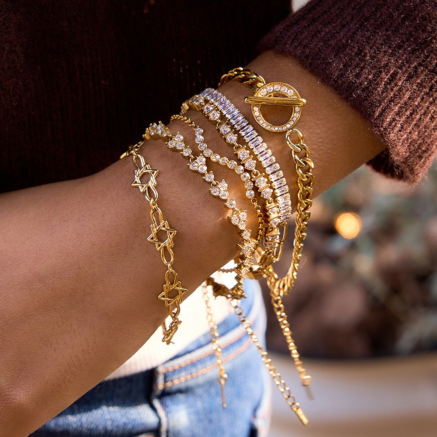 Tennis Bracelet | Zircon Stainless Steel | Korean Style