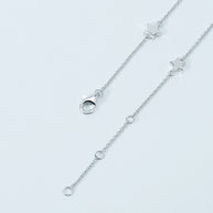 Sterling Silver Moon And Star Bracelet