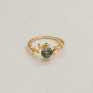 Moss Agate Leaf Ring GS2503