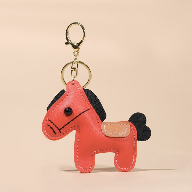 Year of Horse Keychain | PU Leather Money Charm for Bags