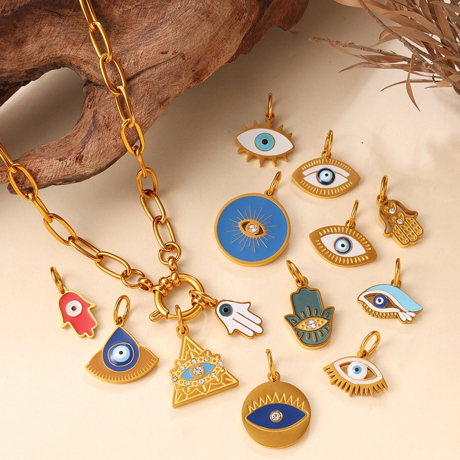 European Bohemian Hand of Fatima Pendant DIY Evil Eye Charm