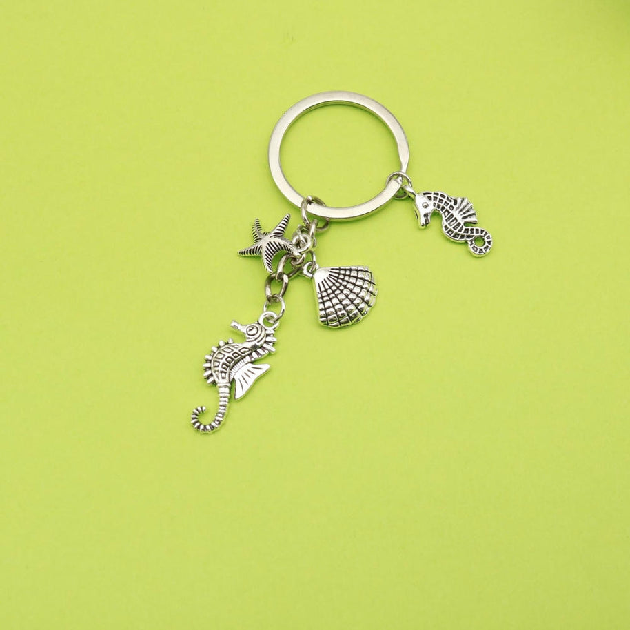 Turtle Keychain | Creativity Sea Animal Charm | Vintage Metal