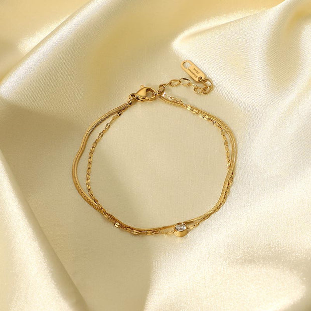 CZ Two Layer Bracelet