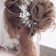 Clay Flower Bridal Headpiece | Wedding Hair Vine for Women