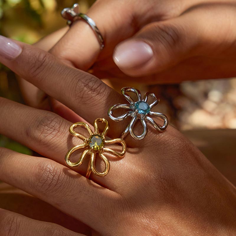 Minimalist Flower Shaped Ring