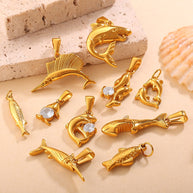 European Sea Life Pendant Versatile Dolphin Shark DIY Charm